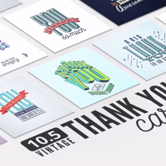 Vintage Thank You Card Bundle